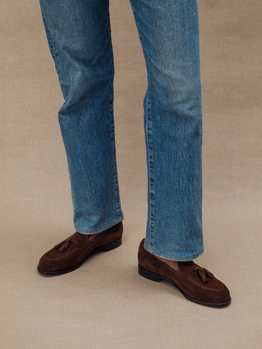 The Tassel Loafer - Medium Brown Suede – Aveltero men's footwear