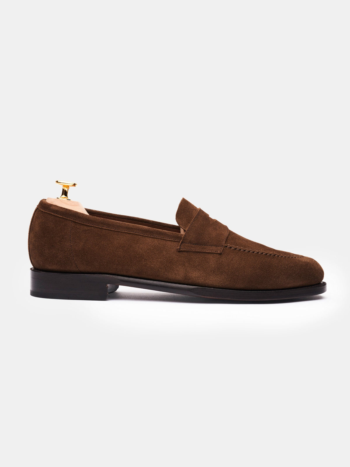 The Penny Loafer - Medium Brown Suede - Unlined – Aveltero men's footwear