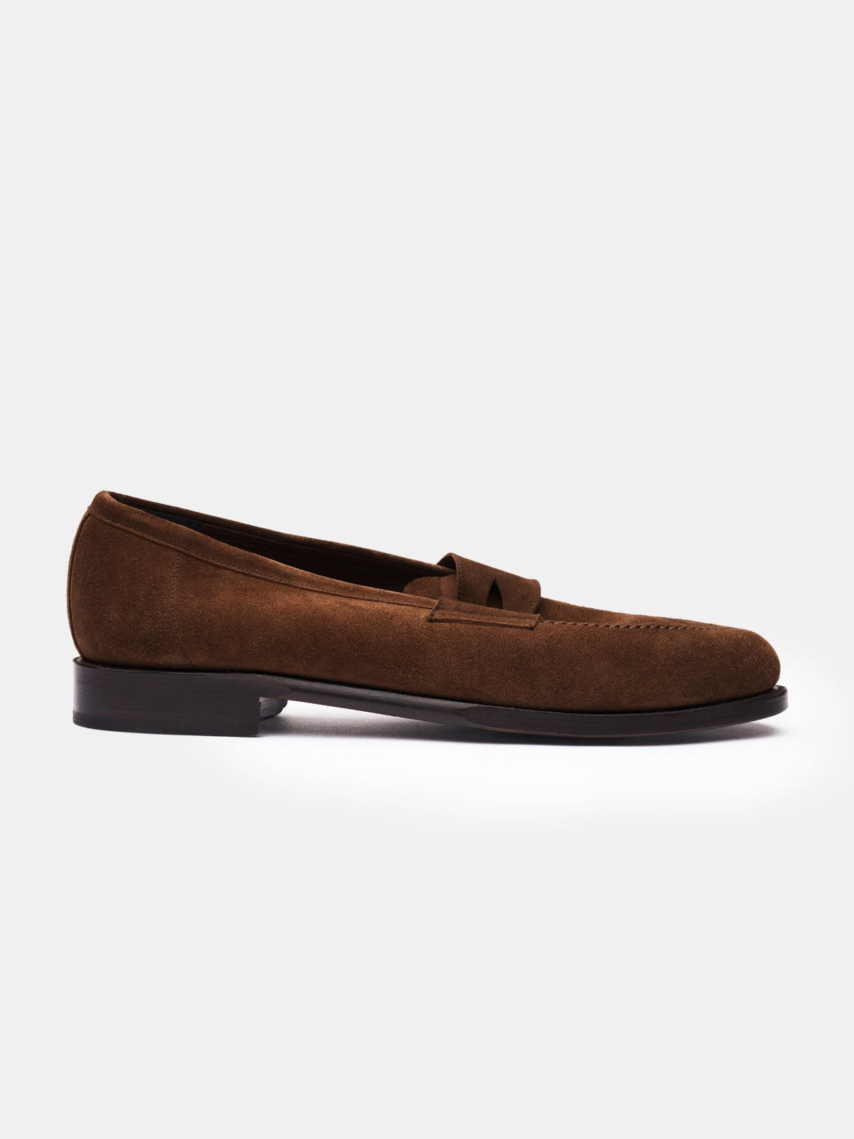 The Penny Loafer - Medium Brown Suede - Unlined – Aveltero men's footwear
