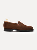 The Penny Loafer - Medium Brown Suede – Aveltero men's footwear
