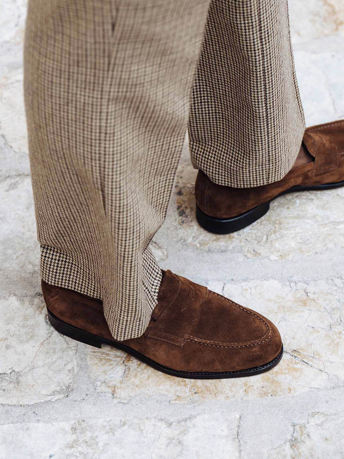 The Penny Loafer - Medium Brown Suede – Aveltero men's footwear