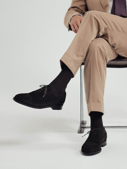 The Adelaide Oxford - Brown Suede – Aveltero men's footwear