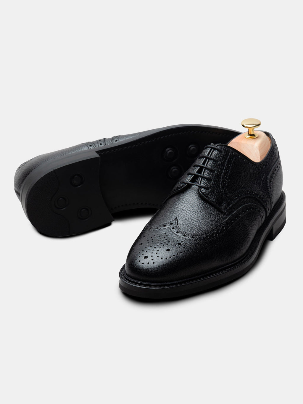 The Derby - Black Grain – Aveltero men's footwear