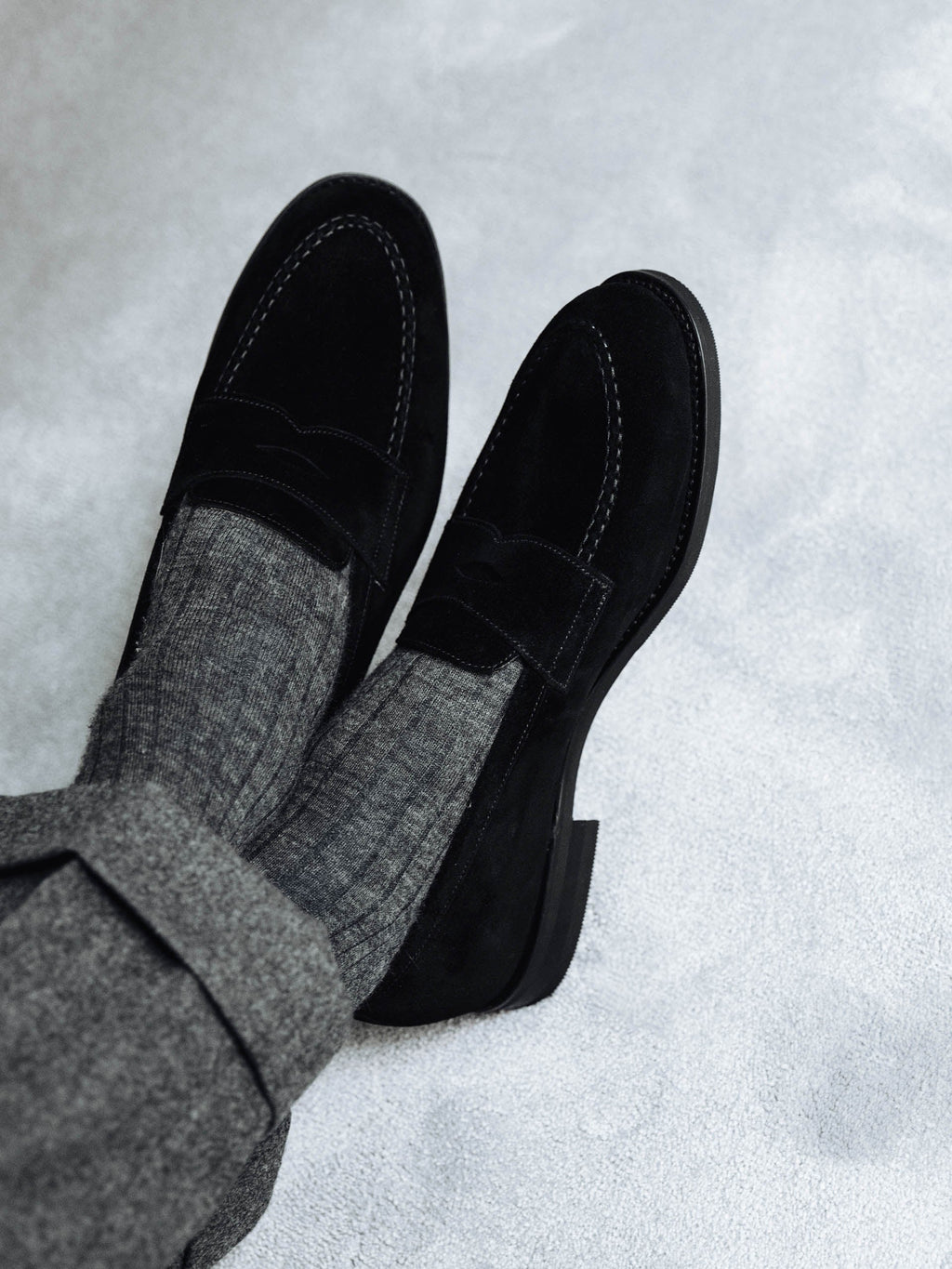 The Penny Loafer - Black Suede – Aveltero men's footwear