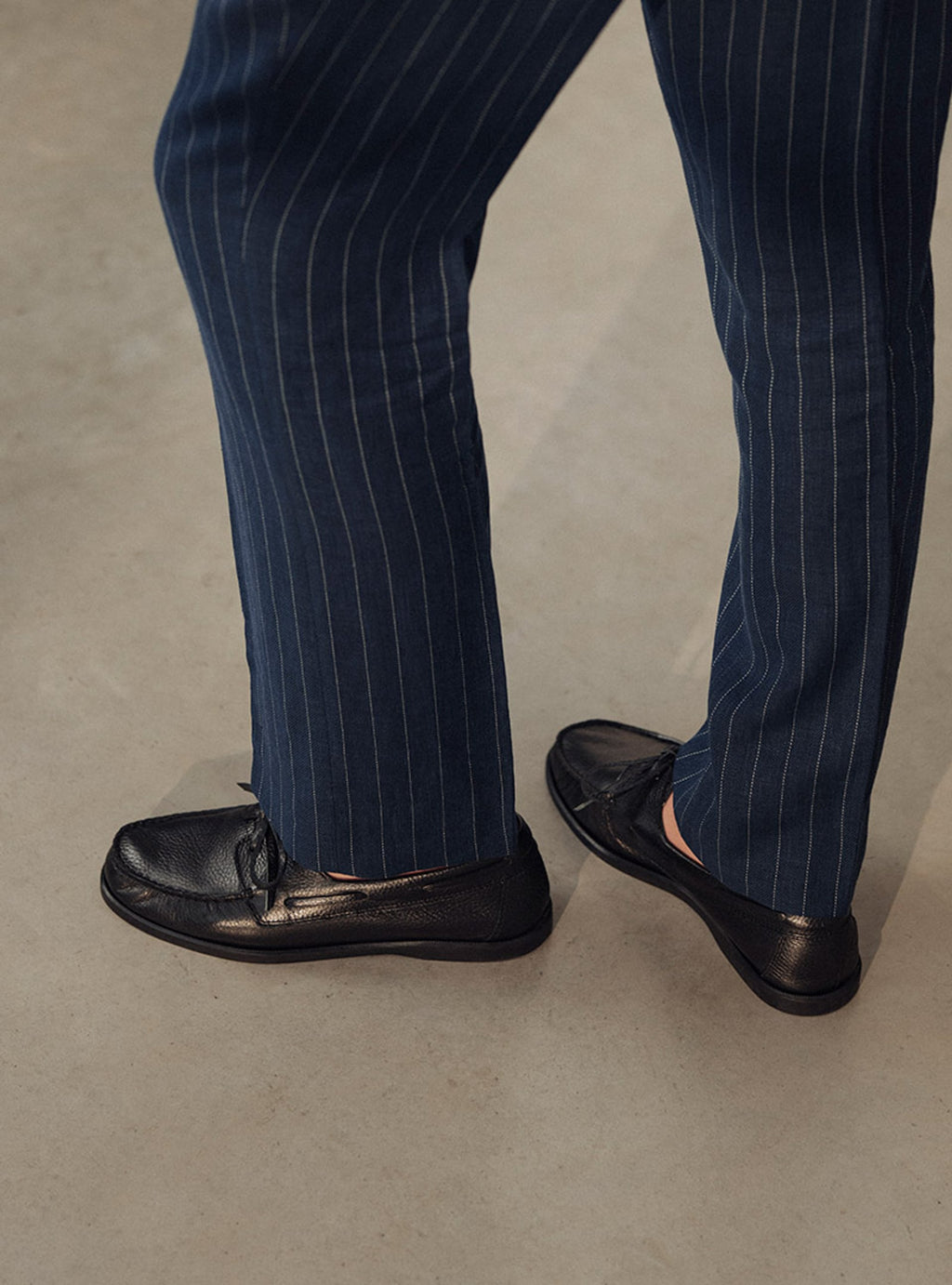 The Boat Shoe - Black Grain – Aveltero men's footwear