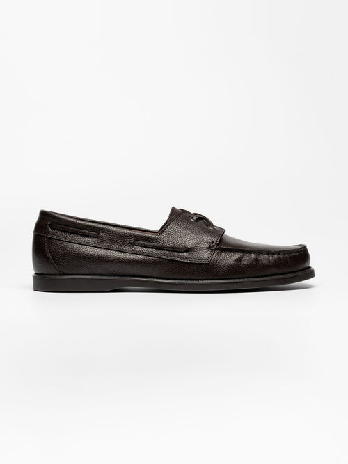 The Boat Shoe - Brown Grain – Aveltero men's footwear