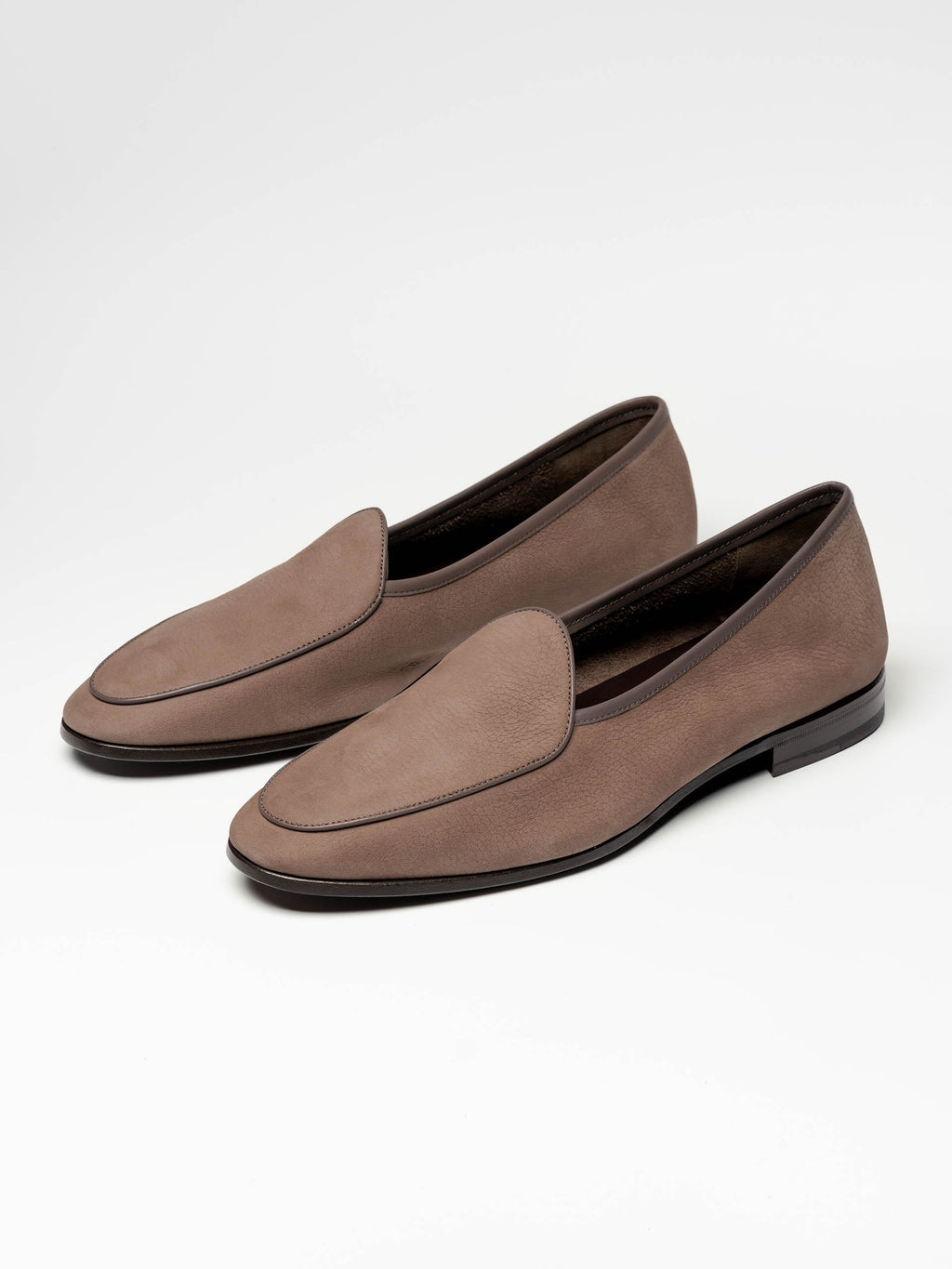 The Belgian Loafer - Taupe Nubuck - Unlined – Aveltero men's footwear