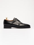 The Double Monkstrap - Black Calf – Aveltero men's footwear