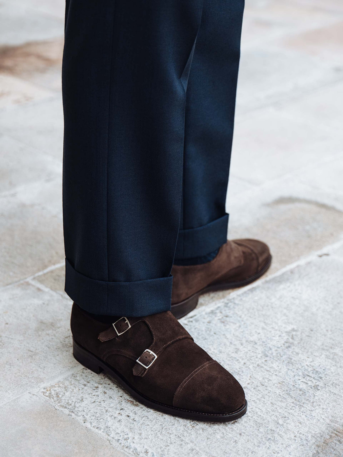 The Double Monkstrap - Brown Suede – Aveltero men's footwear