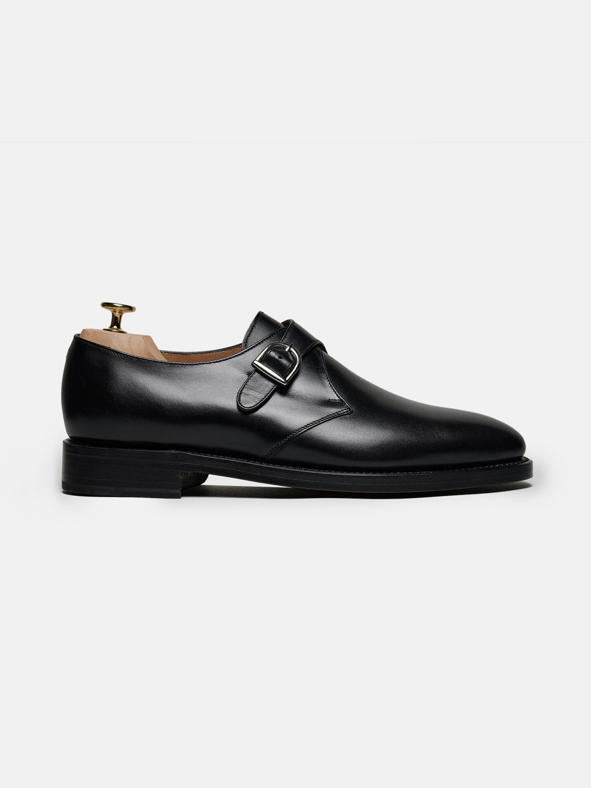 The Single Monkstrap - Black Calf – Aveltero men's footwear