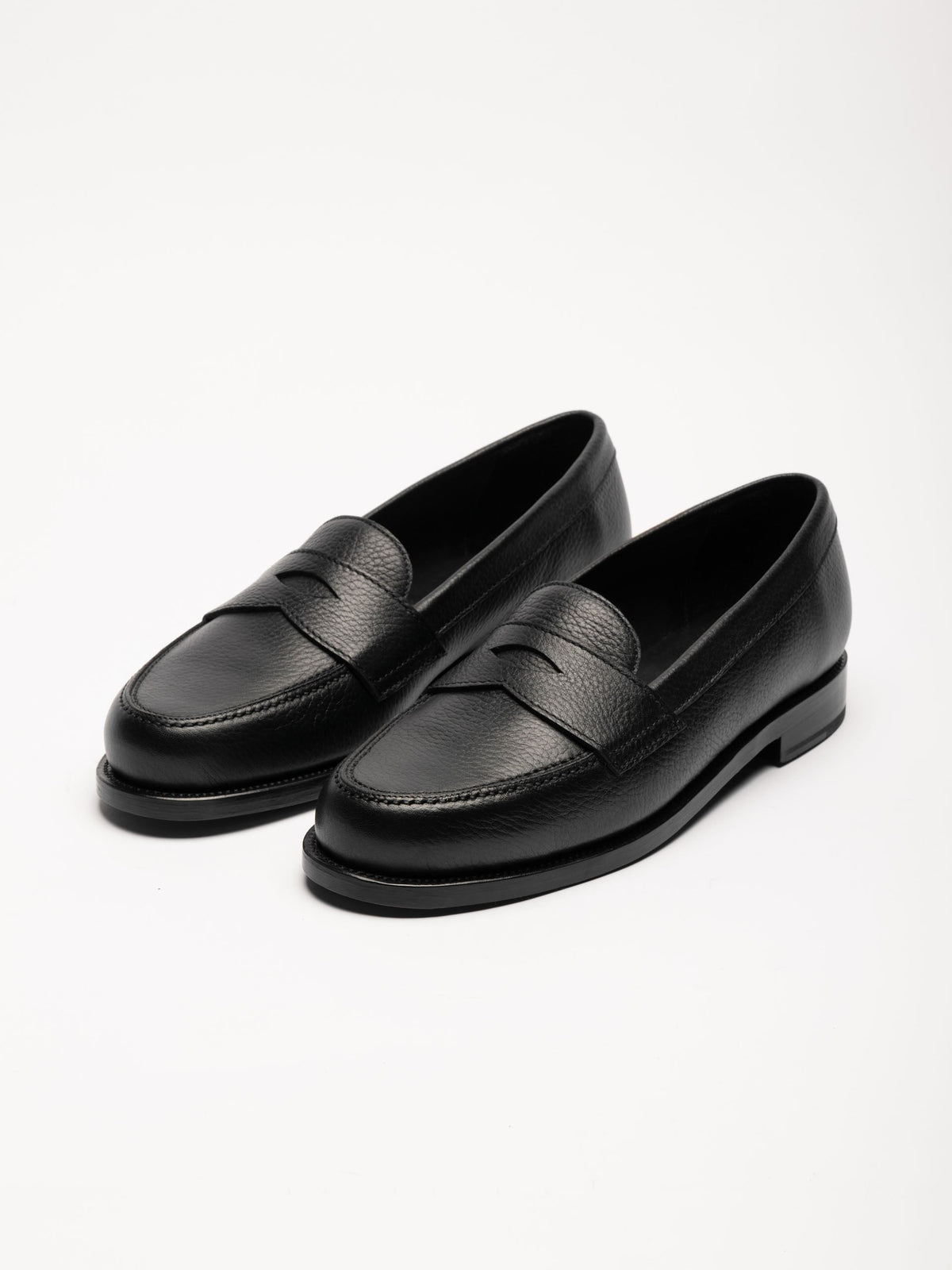 The Ivy Loafer - Black Grain – Aveltero men's footwear