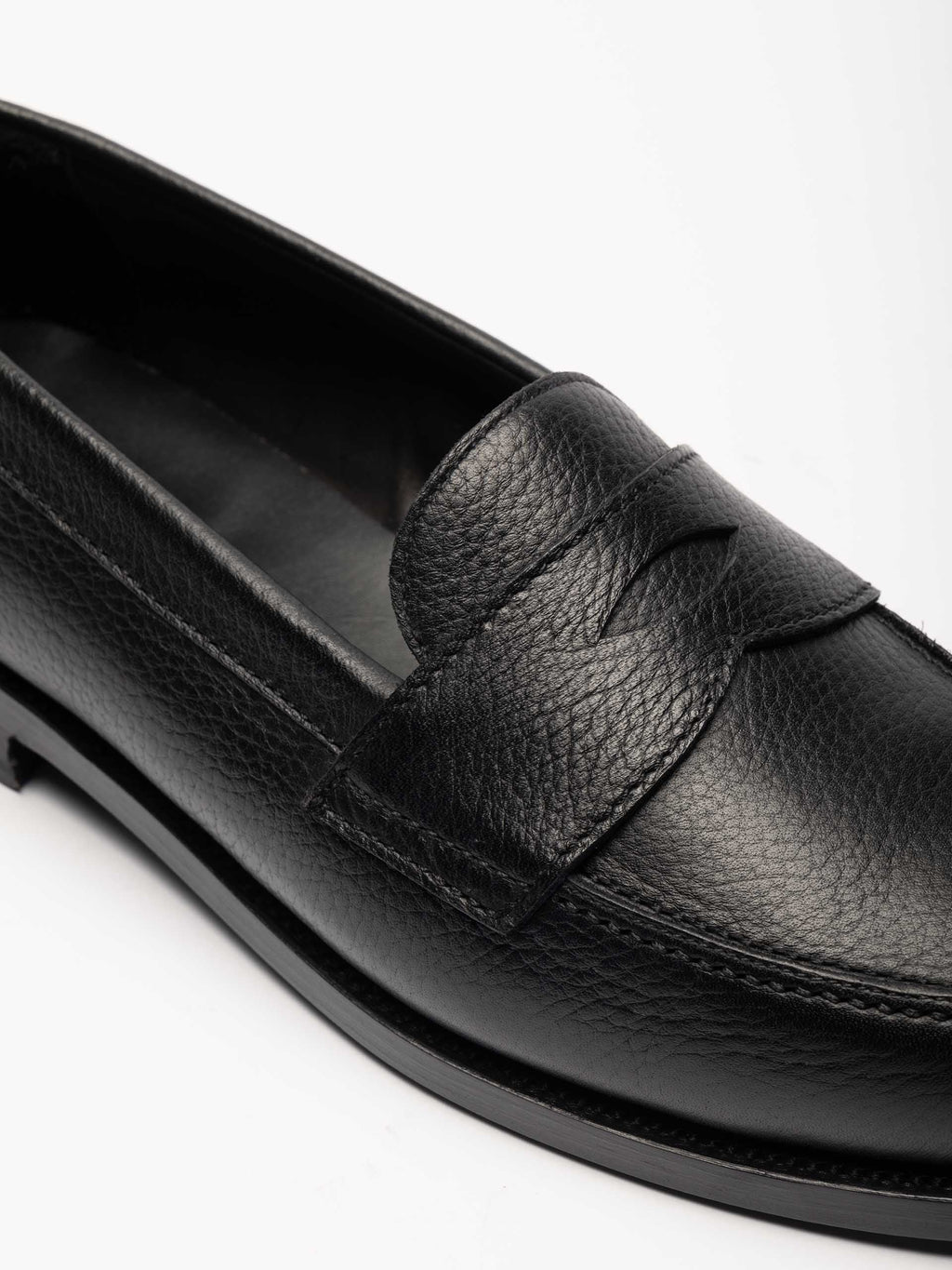The Ivy Loafer - Black Grain – Aveltero men's footwear