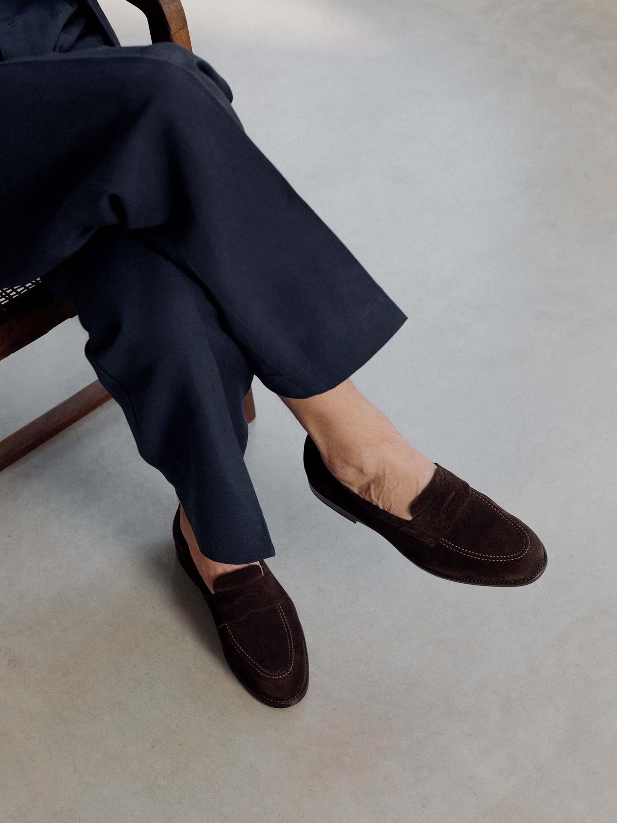 The Penny Loafer - Brown Suede - Unlined – Aveltero men's footwear