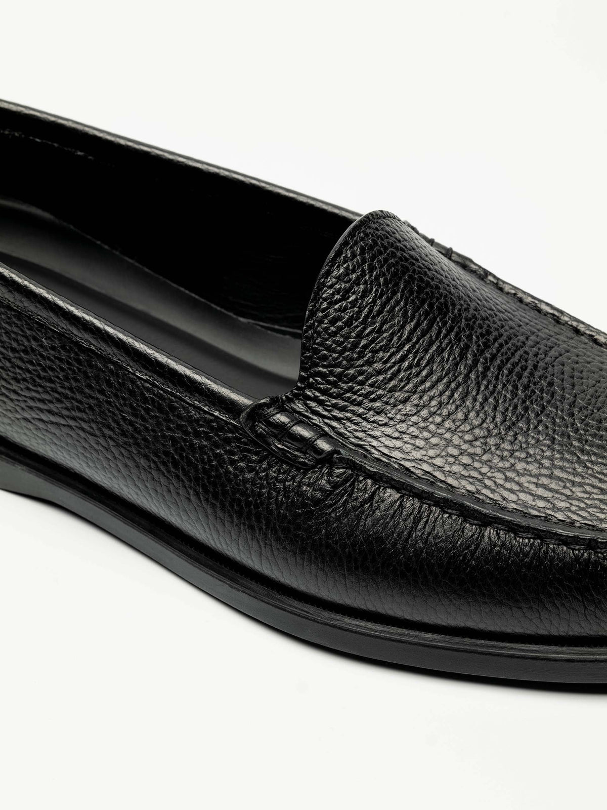 The Venetian Loafer - Black Grain – Aveltero men's footwear