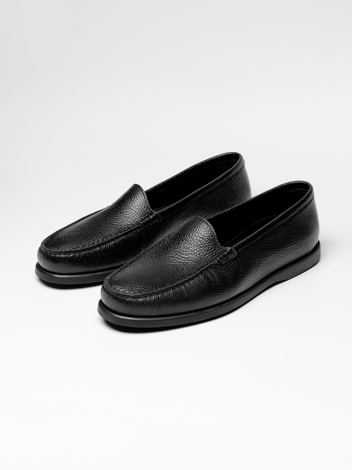 The Venetian Loafer - Black Grain – Aveltero men's footwear
