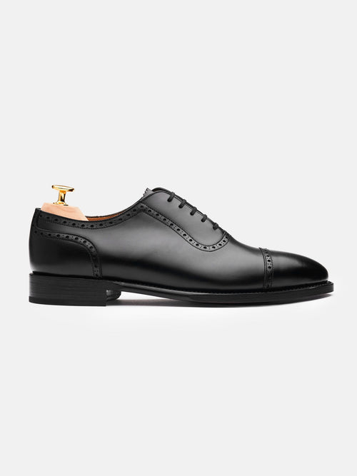 The Adelaide Oxford - Black Calf – Aveltero men's footwear