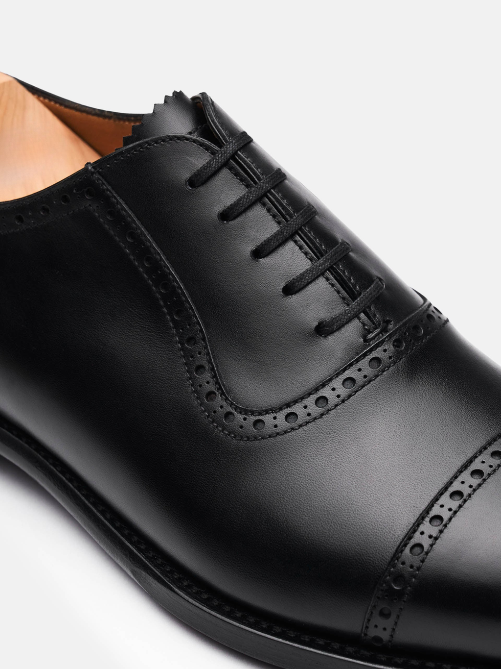 The Adelaide Oxford - Black Calf – Aveltero men's footwear