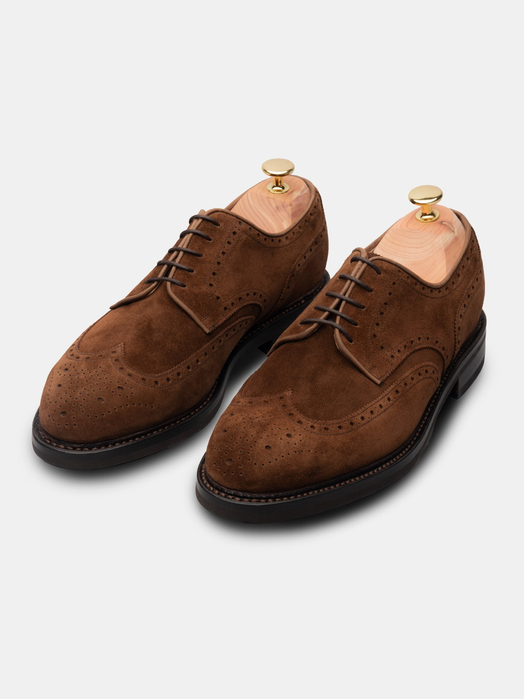 The Derby - Medium Brown Suede – Aveltero men's footwear