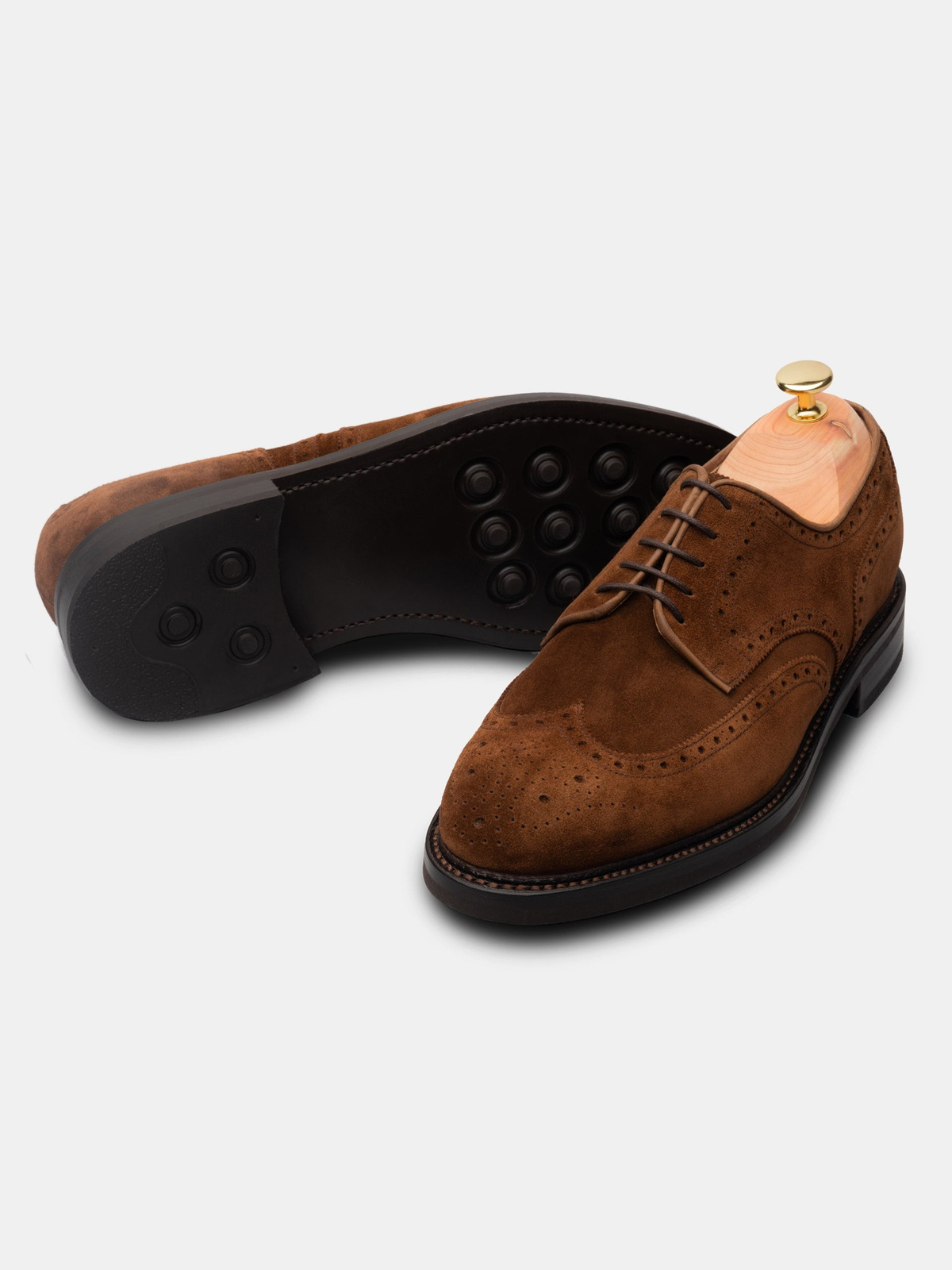 The Derby - Medium Brown Suede – Aveltero men's footwear