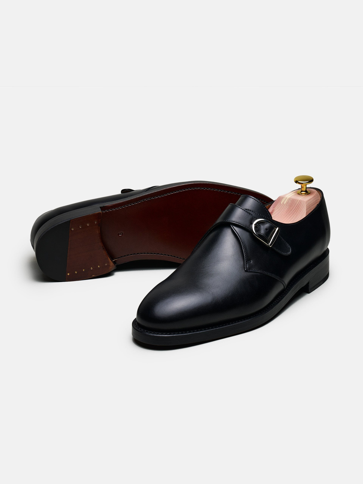 The Single Monkstrap - Black Calf – Aveltero men's footwear