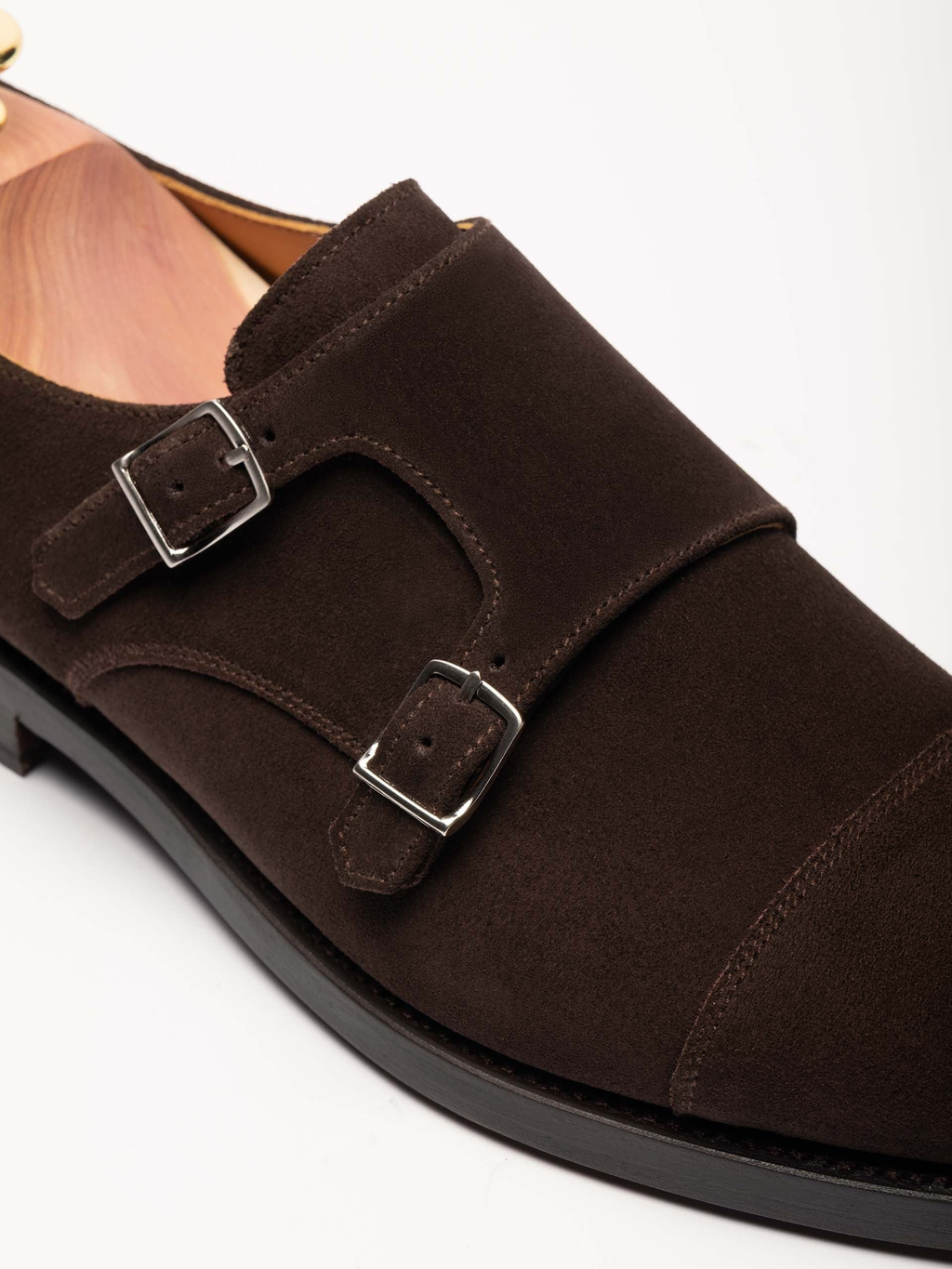 The Double Monkstrap - Brown Suede – Aveltero men's footwear