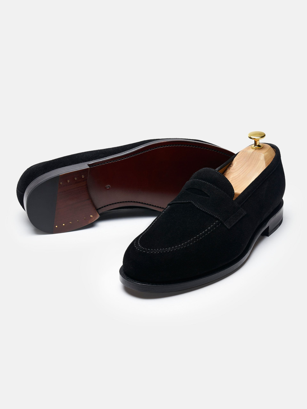 The Penny Loafer - Black Suede – Aveltero men's footwear
