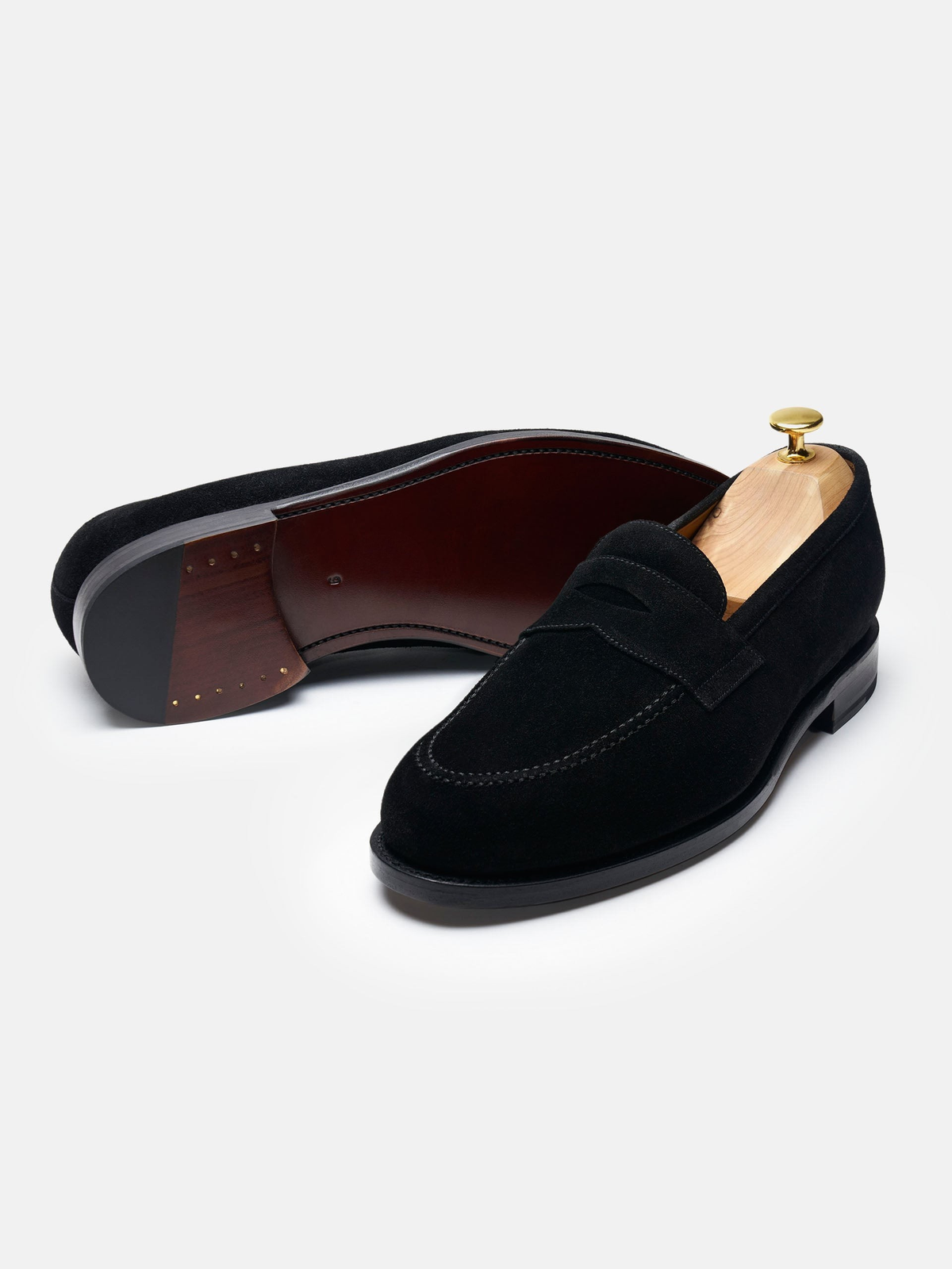 The Penny Loafer - Black Suede – Aveltero men's footwear