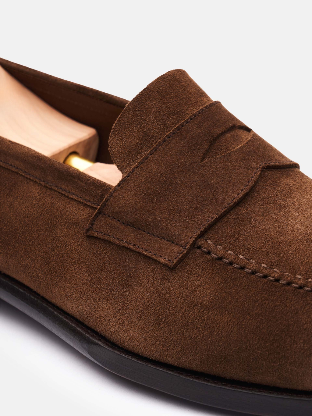 The Penny Loafer - Medium Brown Suede - Unlined – Aveltero men's footwear