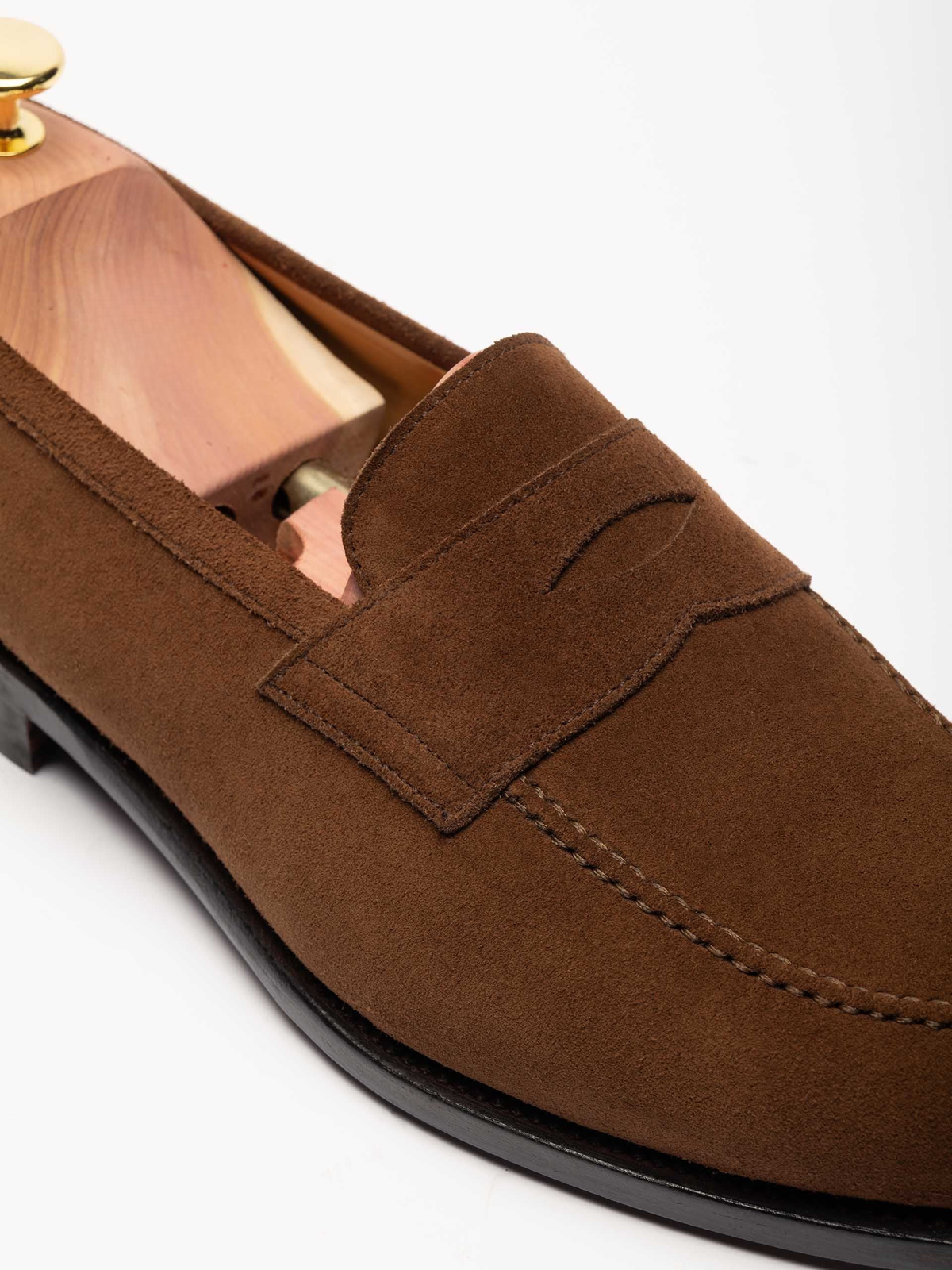 The Penny Loafer - Medium Brown Suede – Aveltero men's footwear
