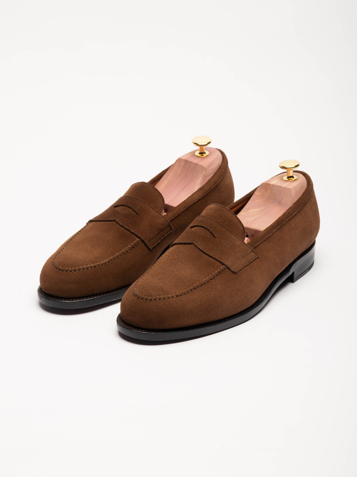 The Penny Loafer - Medium Brown Suede – Aveltero men's footwear
