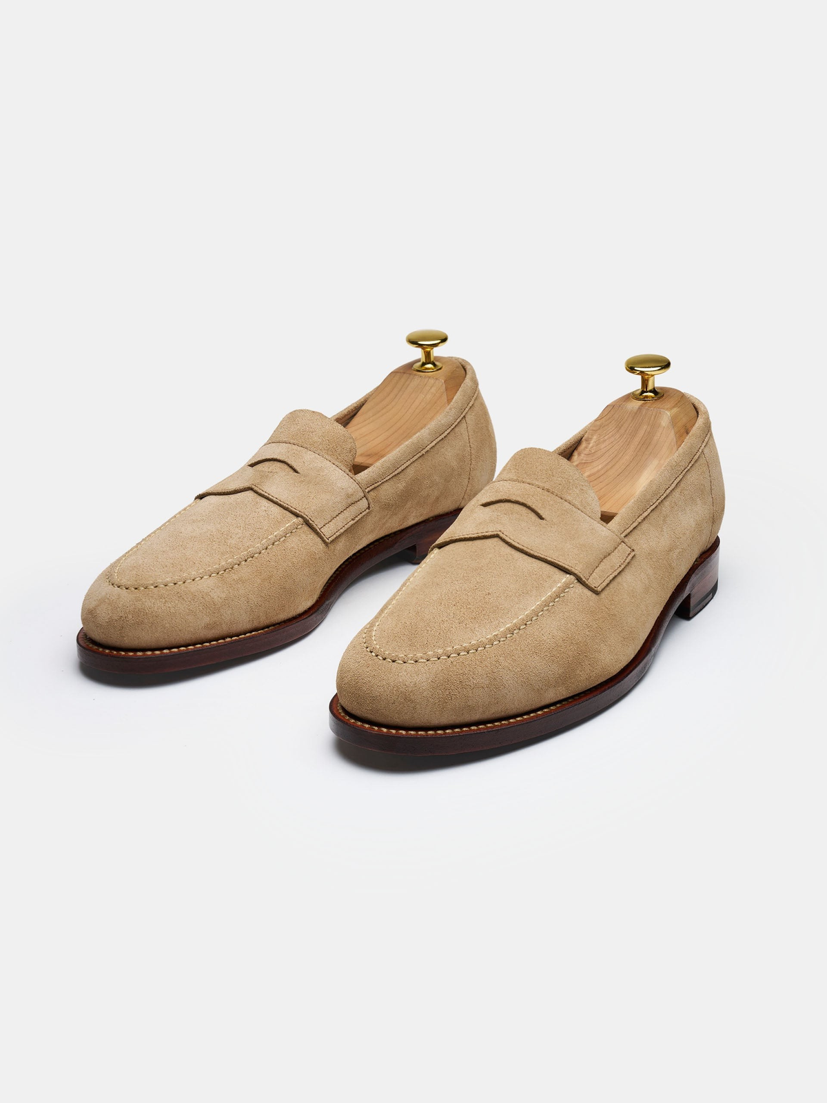 The Penny Loafer - Sand Suede - Unlined – Aveltero men's footwear