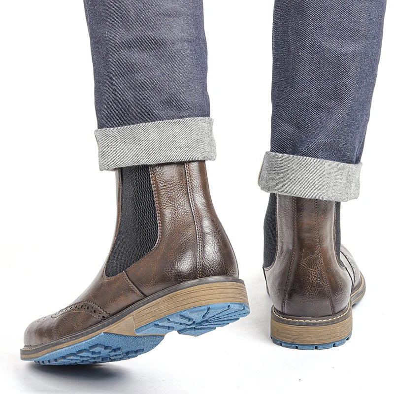 The Ashcombe — Espresso Brogue Chelsea Boot