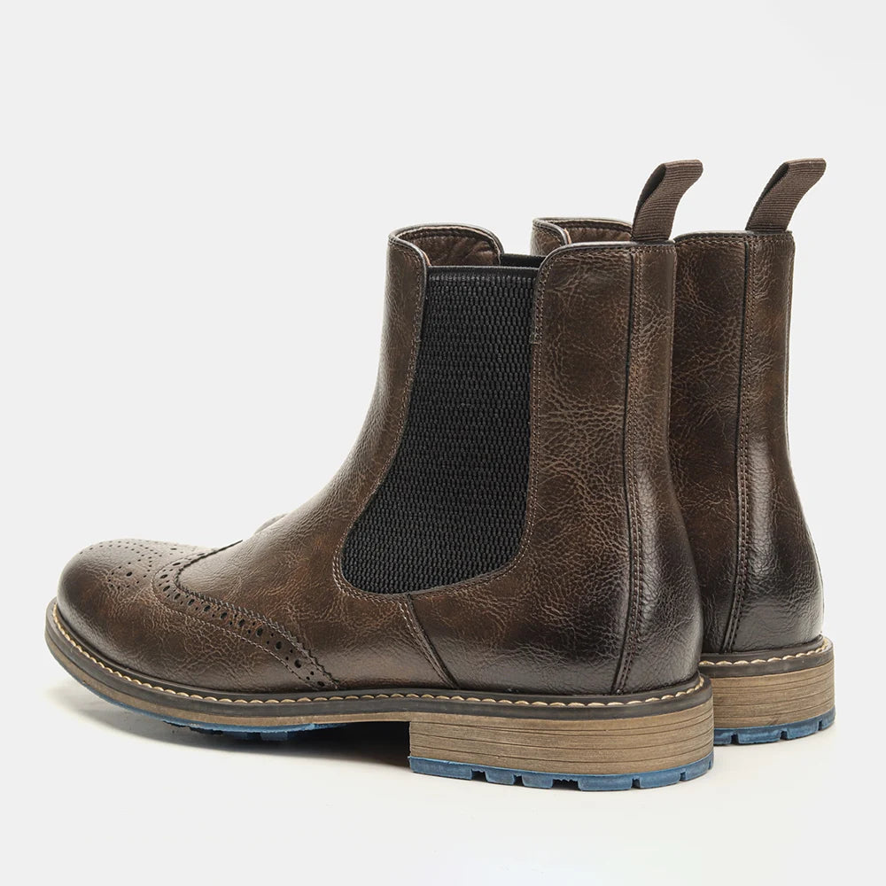The Ashcombe — Espresso Brogue Chelsea Boot